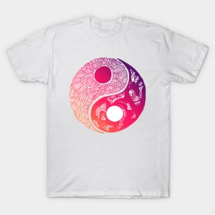 Sunset Sky Abstract Yin Yang T-Shirt